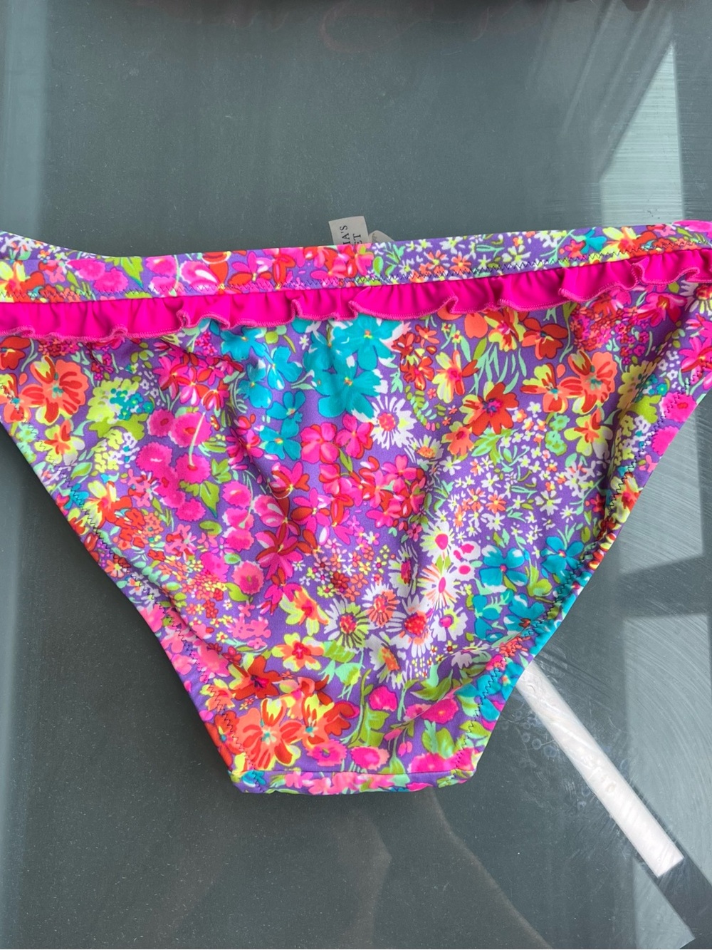 Victoria's Secret Hot Pink Floral Trim Bikini Bottoms - Picture 5 of 8